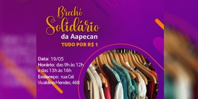 Aapecan de Camaquã realiza brechó solidário