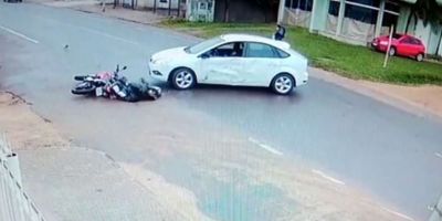 Motociclista fica ferido em acidente na Presidente Vargas em Camaquã 