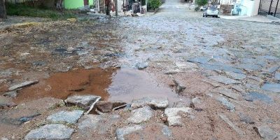 FOTOS E VÍDEO: bairro Vila Nova registra novo vazamento de água em Camaquã