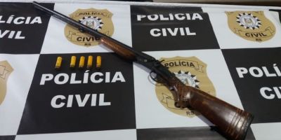 Arma e munições são apreendidas pela Polícia Civil em Cristal 