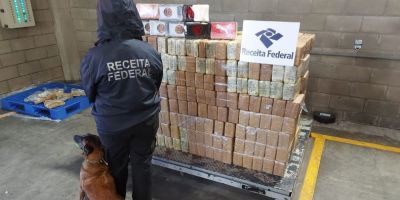 Receita Federal realiza apreensão histórica de droga no Sul do RS 