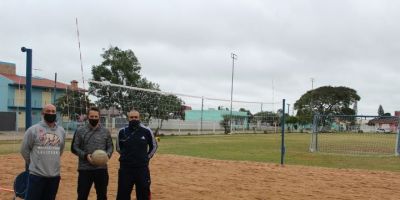 Ginásio de Esportes tem nova quadra de areia para vôlei e futevôlei em Camaquã