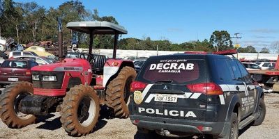 Decrab Camaquã recupera trator furtado na região 