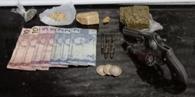 Homem é preso com crack, maconha, arma e munições em Camaquã