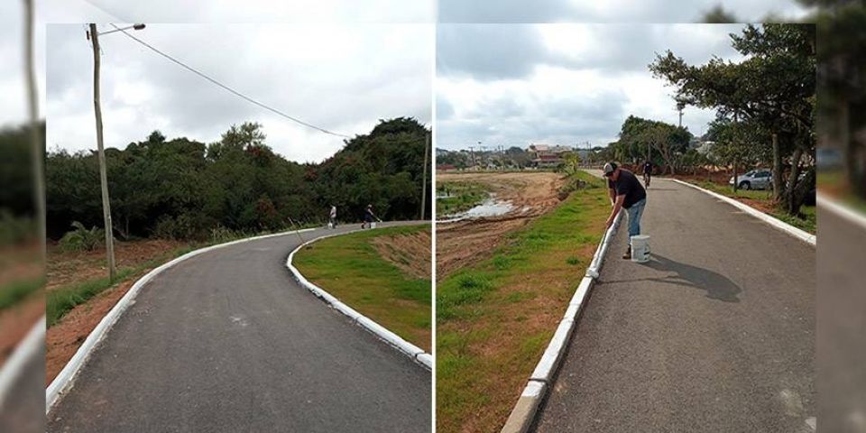 Prainha começa a receber pintura em Camaquã