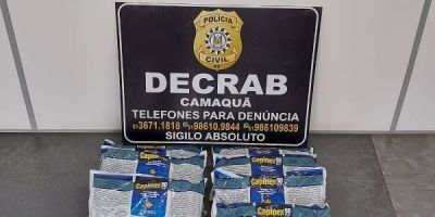 Decrab Camaquã apreende defensivos contrabandeados em ação no bairro Carvalho Bastos