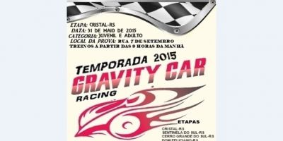 Ocorre neste domingo em Cristal a 1ª etapa do Gravity Car Racing - temporada 2015