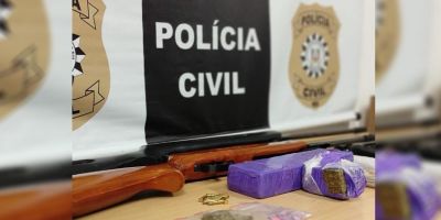 Polícia Civil deflagra operação Wonka, prende 3 pessoas e apreende drogas, armas e celulares em Camaquã