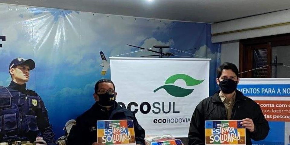 Ecosul doa uma tonelada de alimentos para "Campanha Estrada Solidária" da PRF