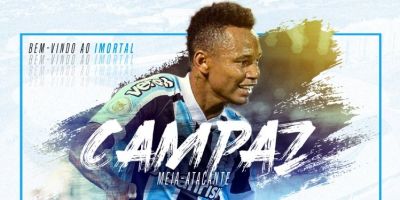 OFICIAL! Grêmio anuncia colombiano Campaz 