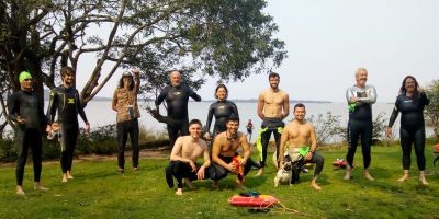 Projeto Nadando Pelos Cartões Postais participa de Maratona Aquática no litoral Catarinense