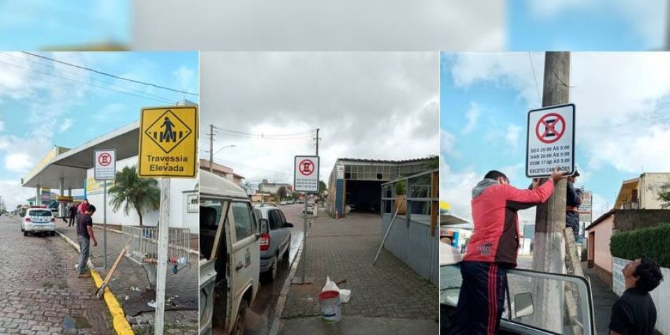Placas de sinalização são instaladas em Camaquã