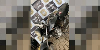 Moto furtada em Camaquã é recuperada no interior de Cerro Grande do Sul