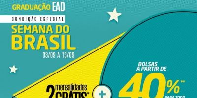 Aproveite as condições especiais na Semana do Brasil da Uniasselvi Polo Camaquã 