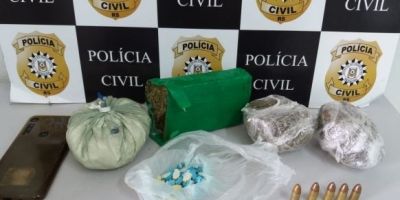 Traficante é preso com diversas porções de drogas em São Lourenço do Sul 