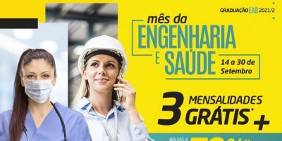 Aproveite a gratuidade de mensalidades no mês da Engenharia e Saúde da Uniasselvi Polo Camaquã 