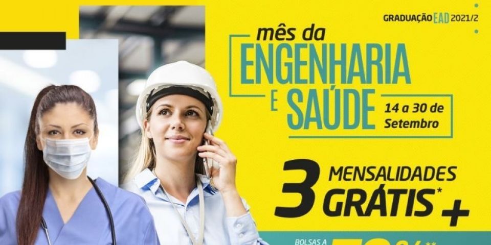 Aproveite a gratuidade de mensalidades no mês da Engenharia e Saúde da Uniasselvi Polo Camaquã 