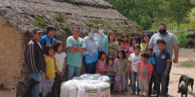 Secretaria do Desenvolvimento Social realiza entrega de cestas básicas para aldeias indígenas em Camaquã