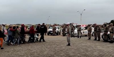 Brigada Militar de São Lourenço do Sul se despede do sargento Osmar Brum Hessler