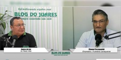 Empresário Claunei Szczepaniak fala na BJ Rádio Web sobre os 70 anos da Funerária Camaquense