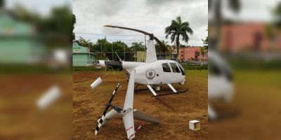 Helicóptero da Globo faz pouso forçado e tem danos materiais em BH