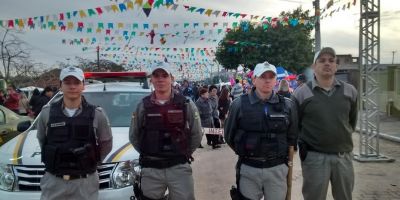 Brigada Militar presta policiamento na festa de São João Batista em Camaquã