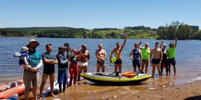 Projeto Nadando Pelos Cartões Postais na Barragem do Salto em São Chico