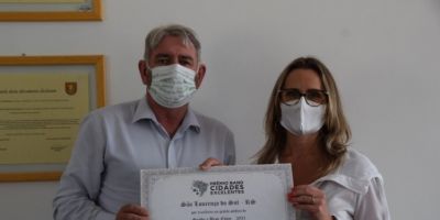 São Lourenço do Sul recebe certificado de 1º lugar em Saúde e Bem-Estar do RS