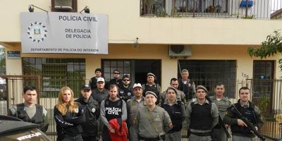 Operação Legião realizada nesta quinta prende suspeitos de roubos em Cerro Grande do Sul e região