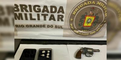 Casal é preso por porte ilegal de arma de fogo no bairro Bom Sucesso em Camaquã