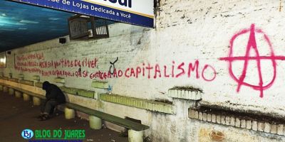 Vários pontos da cidade de Camaquã são alvos de pichações e vandalismo