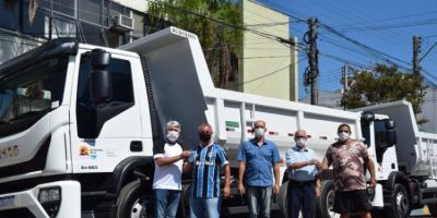 Secretaria de Obras de São Lourenço do Sul adquire novos caminhões