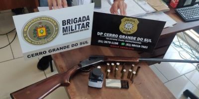 Homem é preso por posse irregular de arma em Cerro Grande do Sul