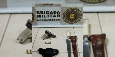 Brigada Militar prende homem por posse ilegal de arma de fogo em Camaquã 