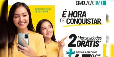 Mensalidades grátis e bolsas a partir de 45% você garante na Uniasselvi Polo Camaquã