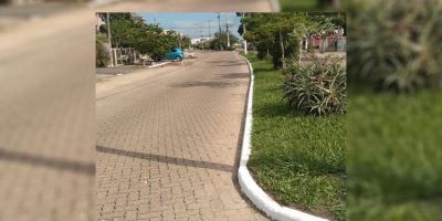 Limpeza e pintura são feitas na Avenida Ernani Silveira em Camaquã