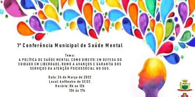 1ª Conferência Municipal de Saúde Mental será realizada no dia 24 de março em Camaquã