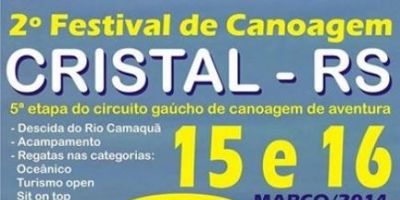 Cristal - é neste final de semana o 2º Festival de Canoagem do Rio Camaquã