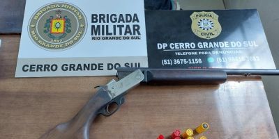 Homem é preso com arma e várias munições dentro de casa em Cerro Grande do Sul 