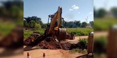 Obra de drenagem é realizada no bairro São Pedro em Camaquã