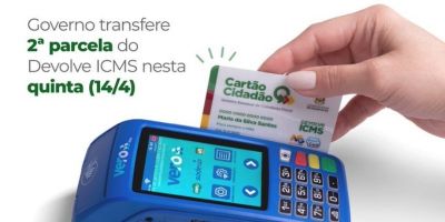 RS paga 2ª parcela de R$100 do Devolve ICMS nesta quinta