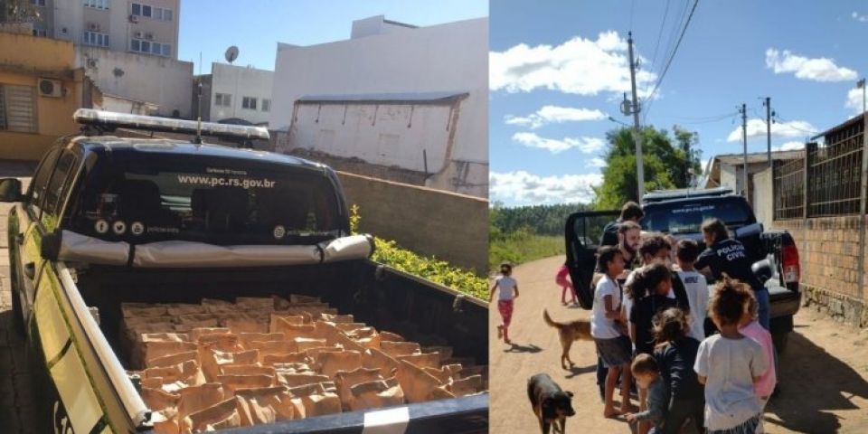 Polícia Civil faz entrega de cestas de Páscoa em Camaquã