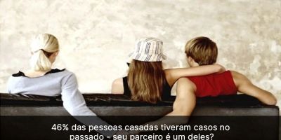 46% das pessoas casadas tiveram casos no passado. O seu parceiro é um deles?