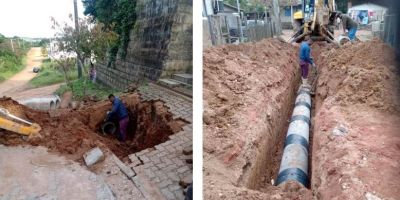 Bairros de Camaquã recebem manutenções em redes de drenagem