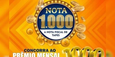 Tapes sorteia R$ 1 mil para consumidores que colocam CPF na nota