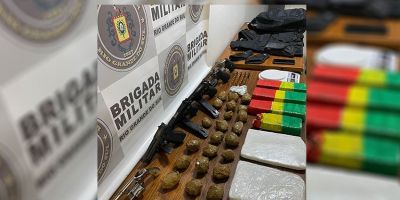 Homem é preso com grande quantidade de armas e drogas em Camaquã