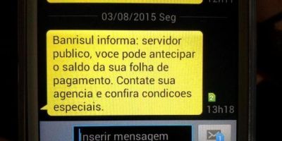 Com salários parcelados, servidores recebem proposta de empréstimo do Banrisul