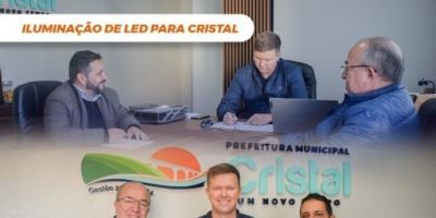 Cerca de 750 pontos da zona urbana e do interior de Cristal terão iluminação de LED