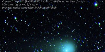 Cometa K2 chega hoje ao ponto mais próximo da Terra