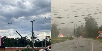 Vendavais acima de 100km/h causam estragos antes de chegada do frio